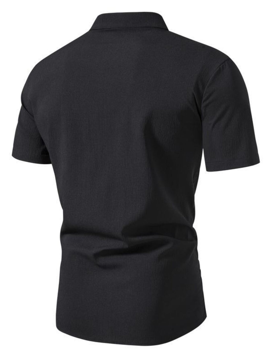 Men's Plus Size Button Up Short Sleeve Shirt - cas7m