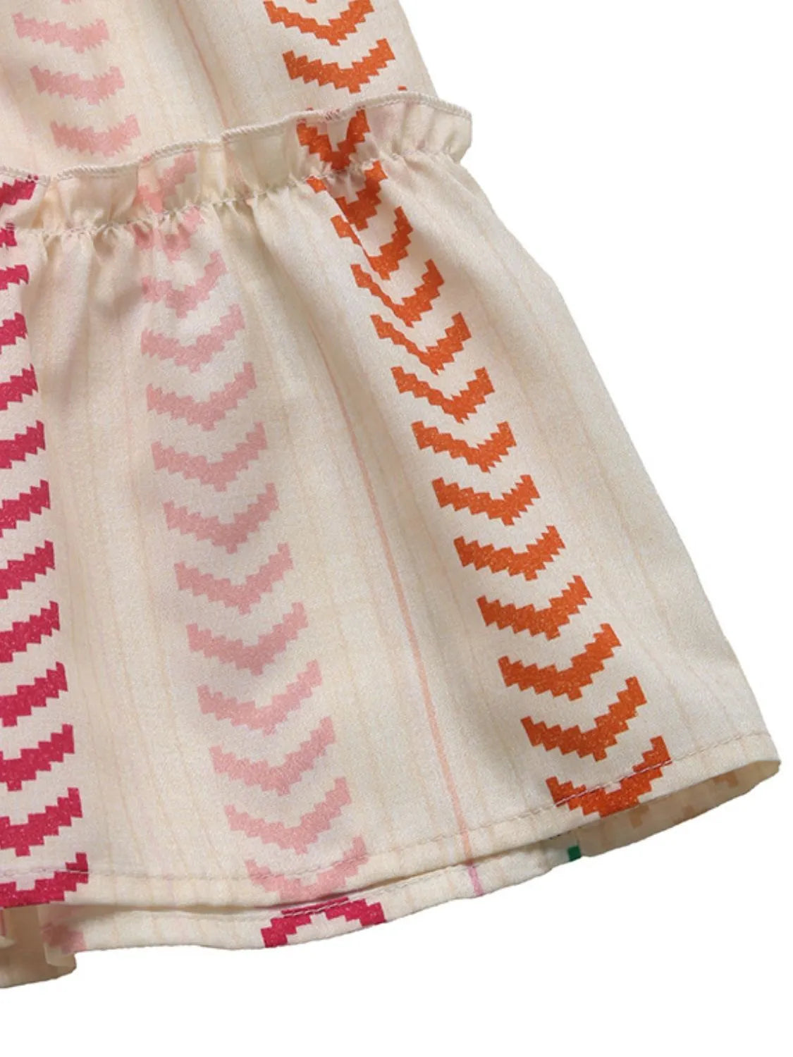 Frill Printed Maxi Skirt - cas7m