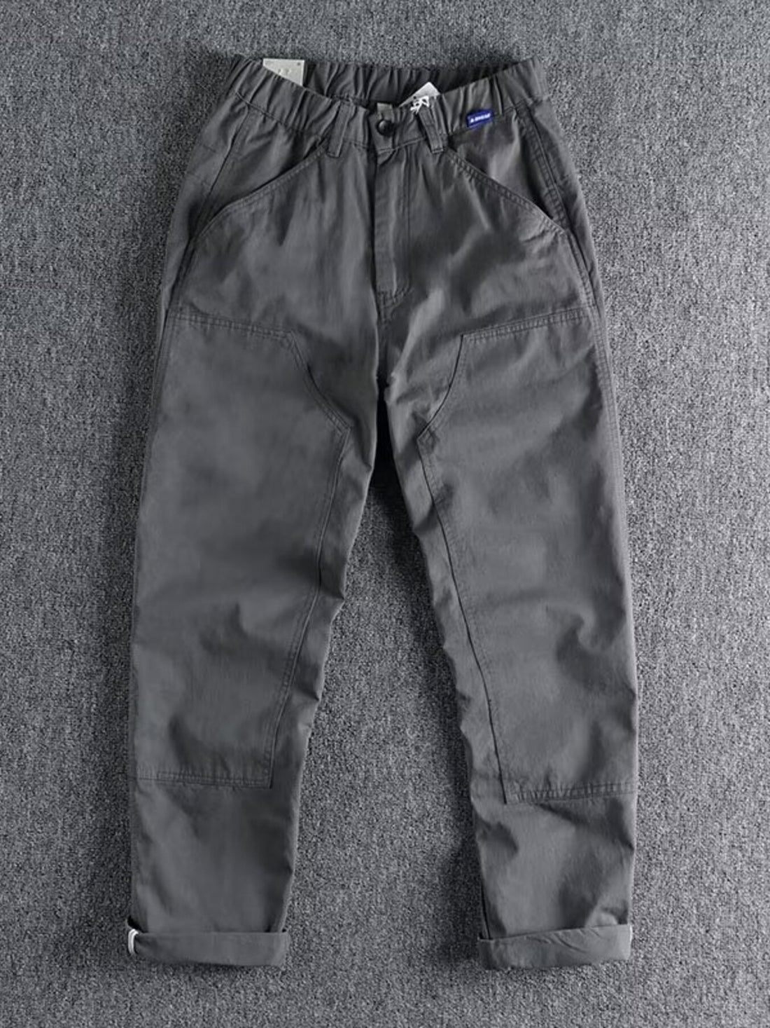 Men's Plus Size Casual Elastic Waist Cargo Pants - cas7m