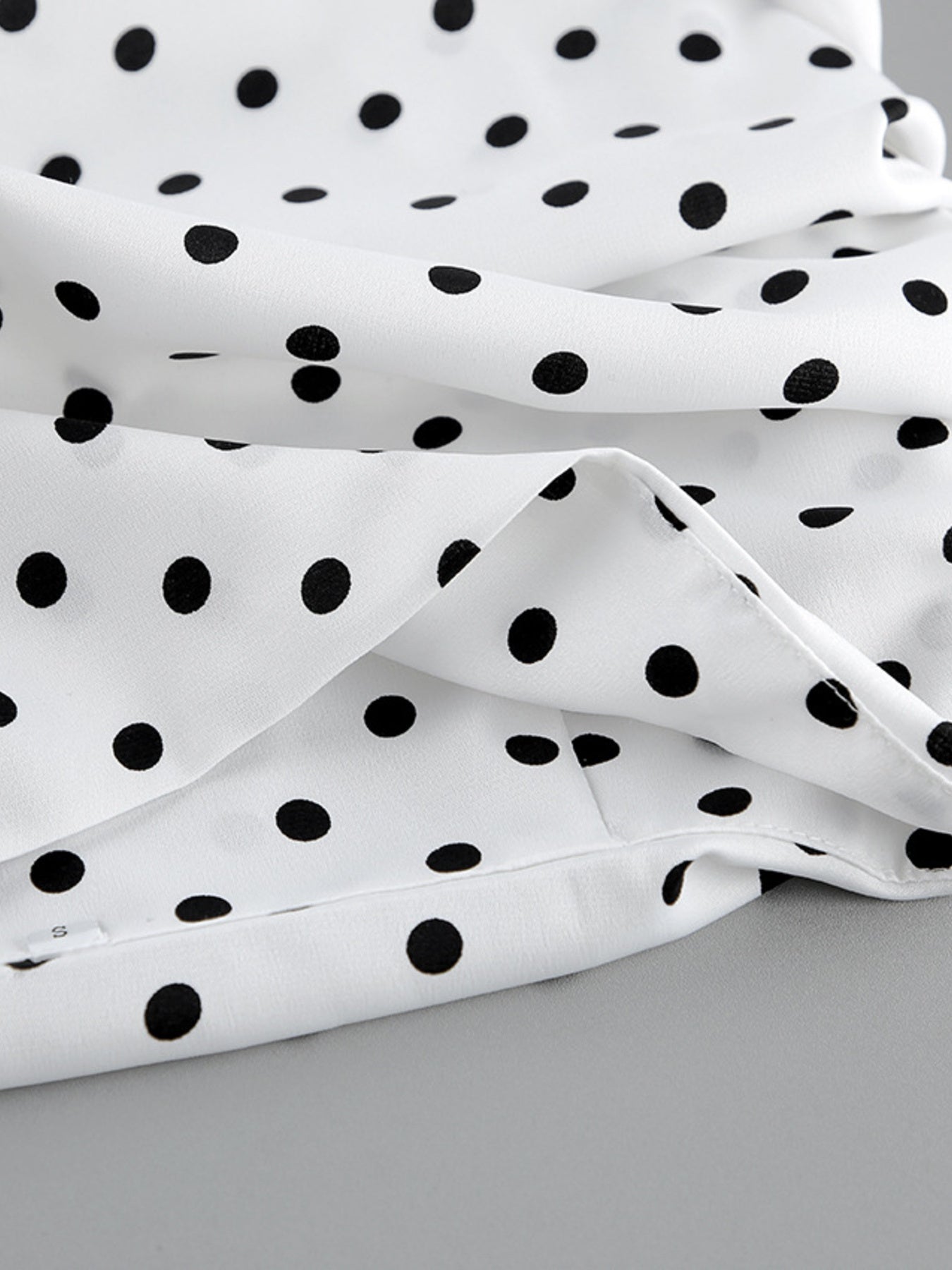 Polka Dot Ruffle Hem Maxi Skirt - cas7m