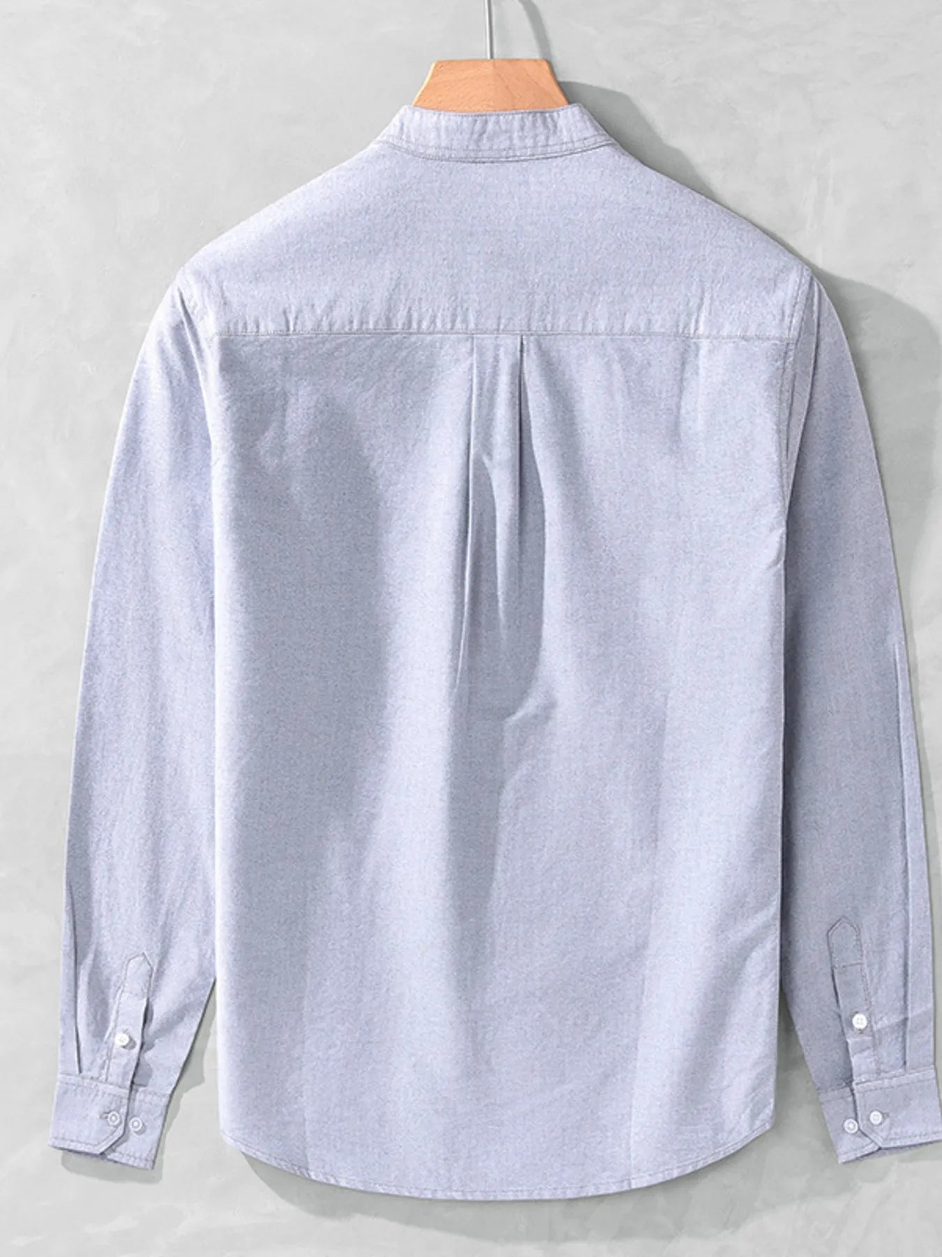 Men's Plus Size Button Up Long Sleeve Shirt - cas7m
