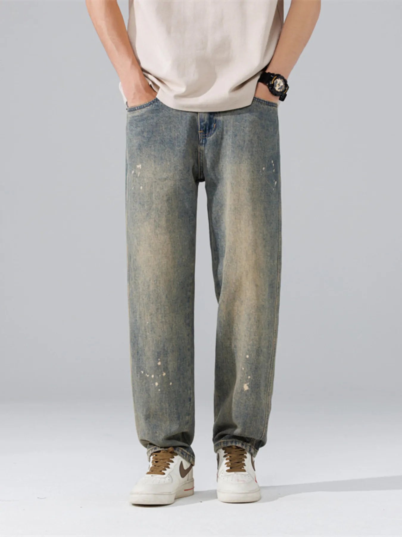 Men's Wide Leg Jeans - cas7m