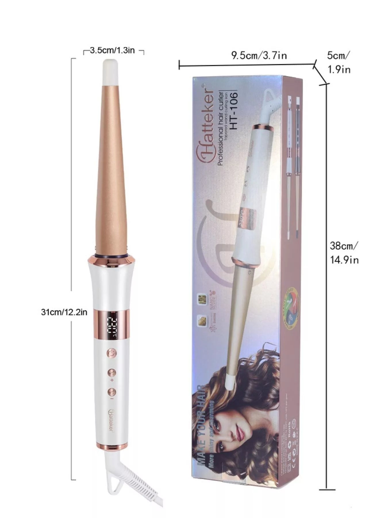 Quick Heat Salon-Quality Curling Iron for Effortless Glamour - cas7m