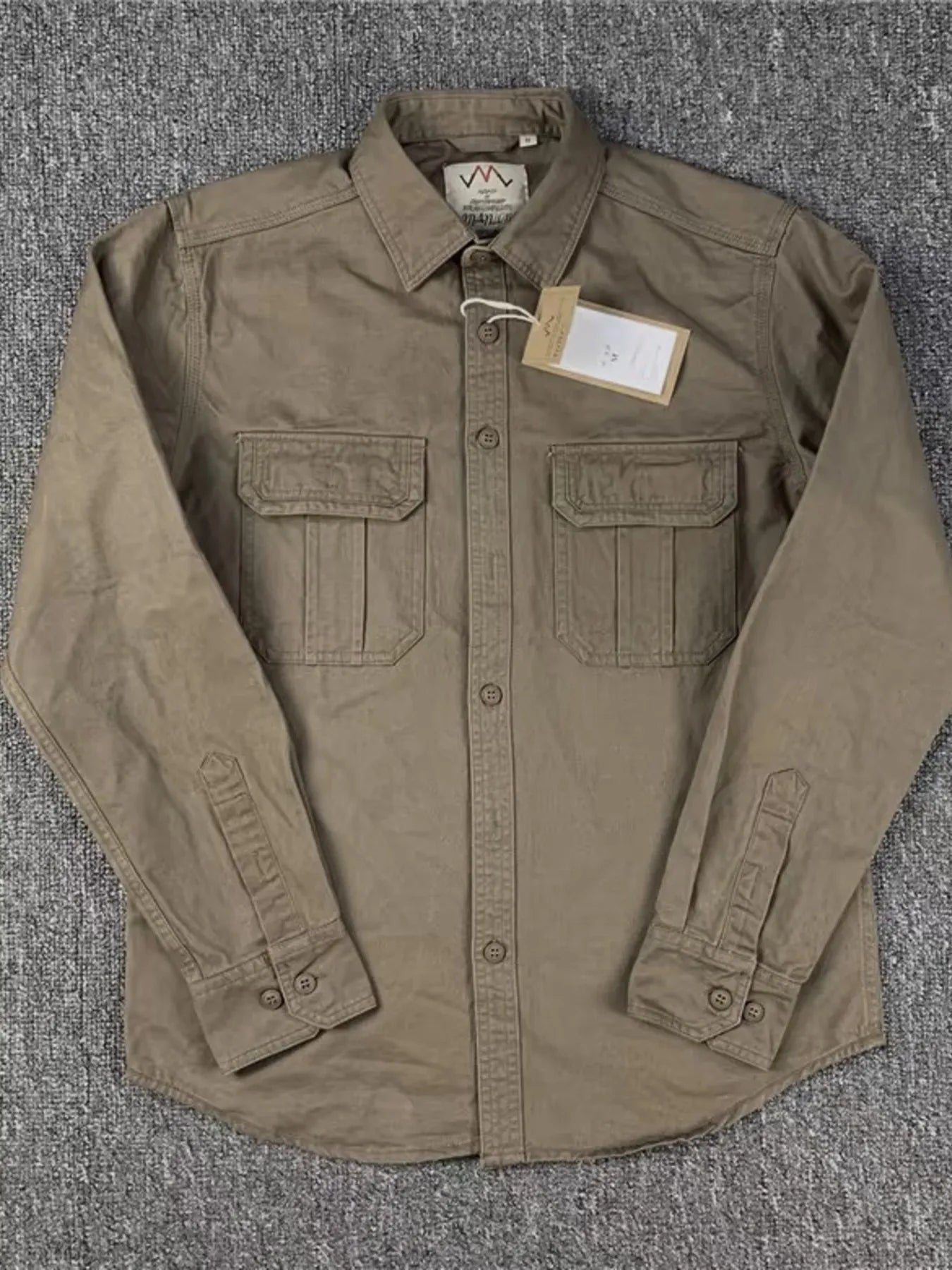 Men's Plus Size Button Up Long Sleeve Shirt - cas7m