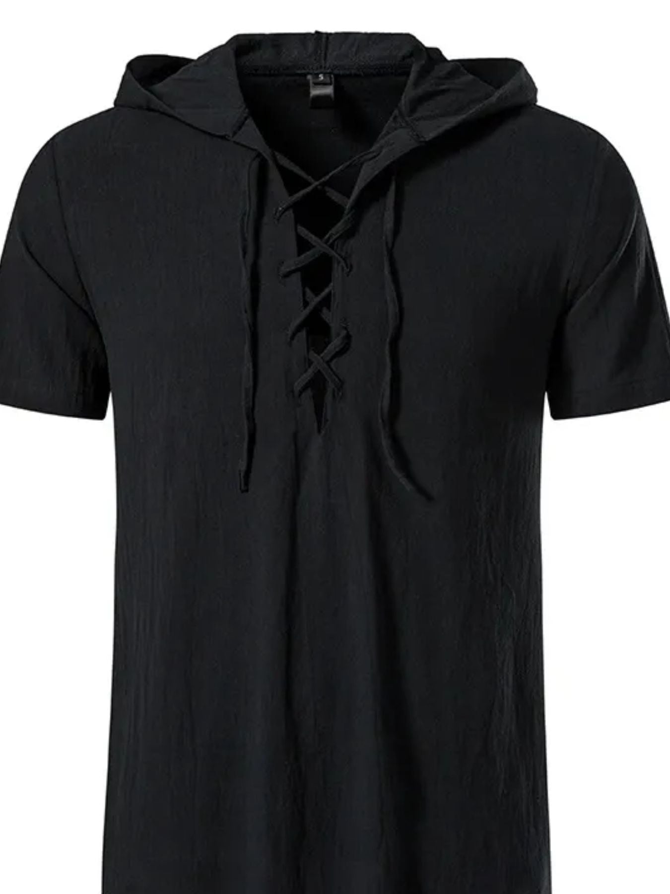 Men's Casual Lace-Up Hooded Top - cas7m