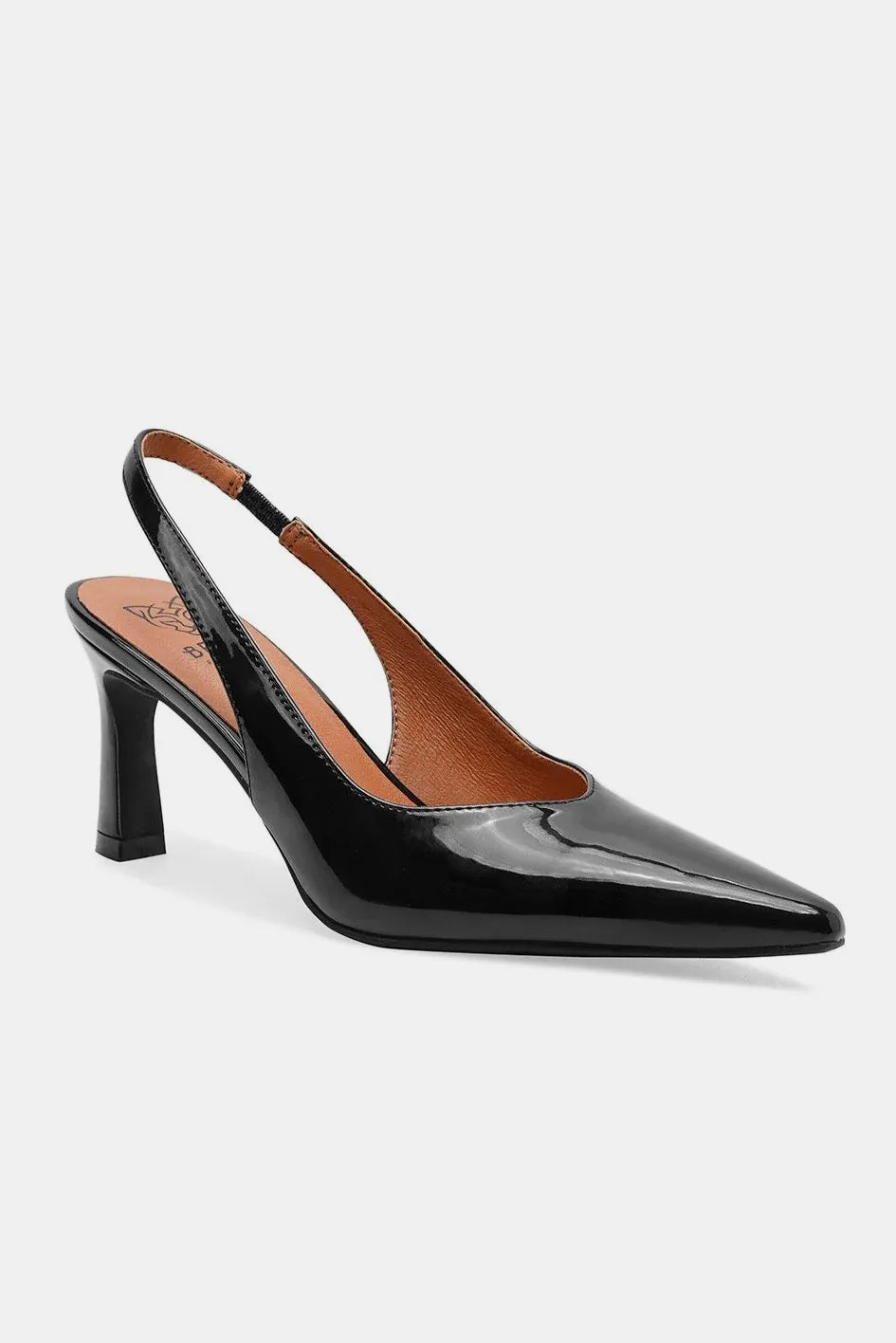 Beast Fashion Faux Leather Point Toe Slingback Pumps - cas7m