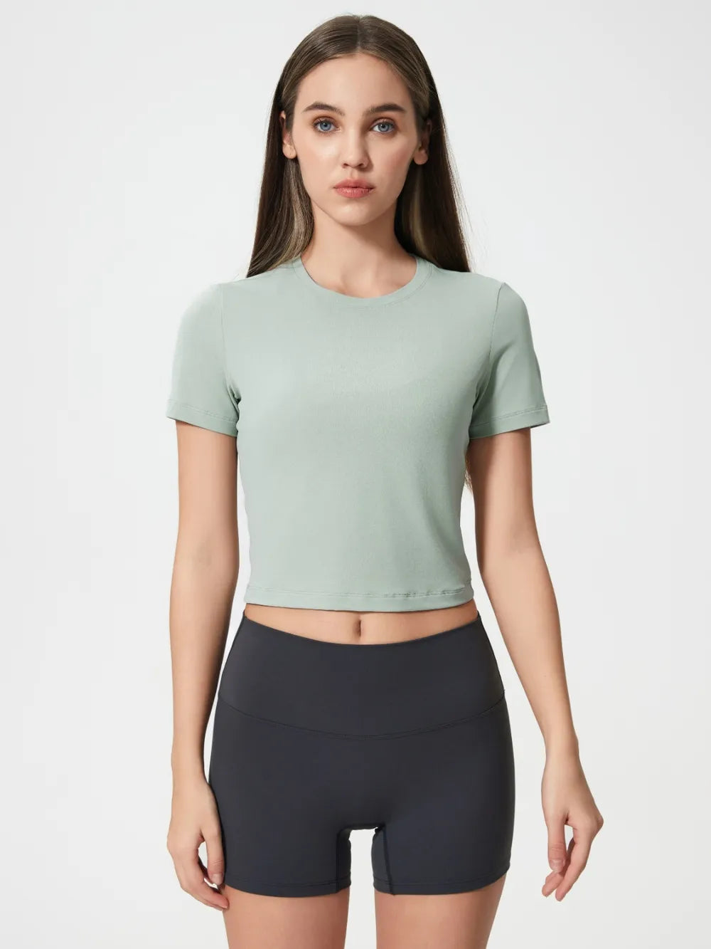 Millennia Round Neck Short Sleeve Active T-Shirt - cas7m