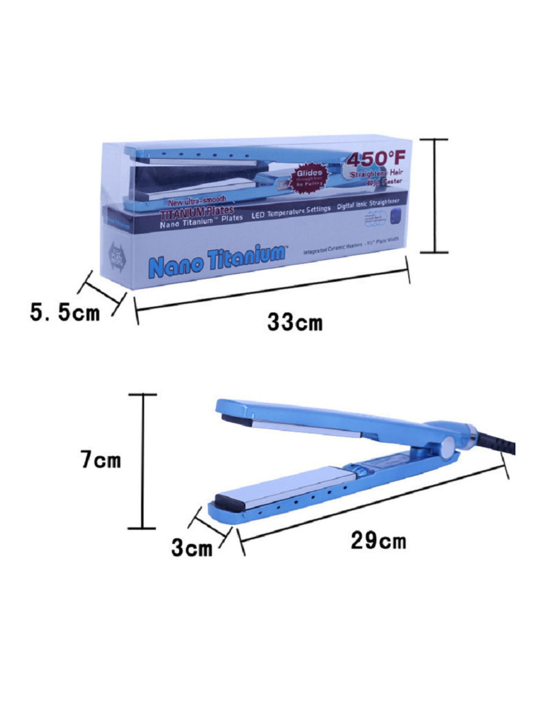 EcoSmart Ceramic Hair Straightener - Safe, Sleek & Sustainable - cas7m