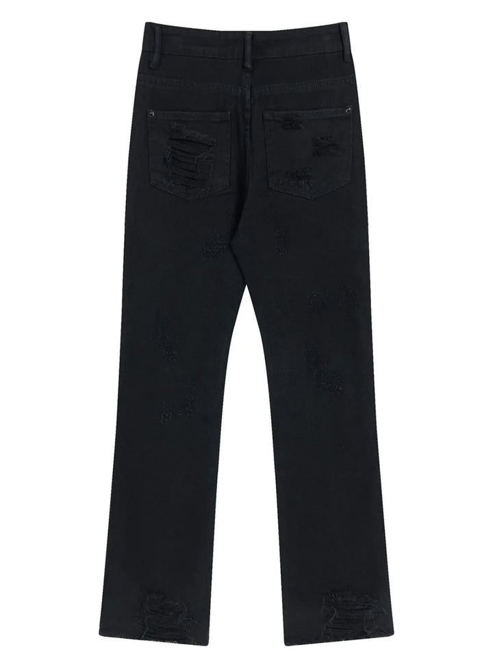 Men's Distressed Straight Leg Jeans - cas7m