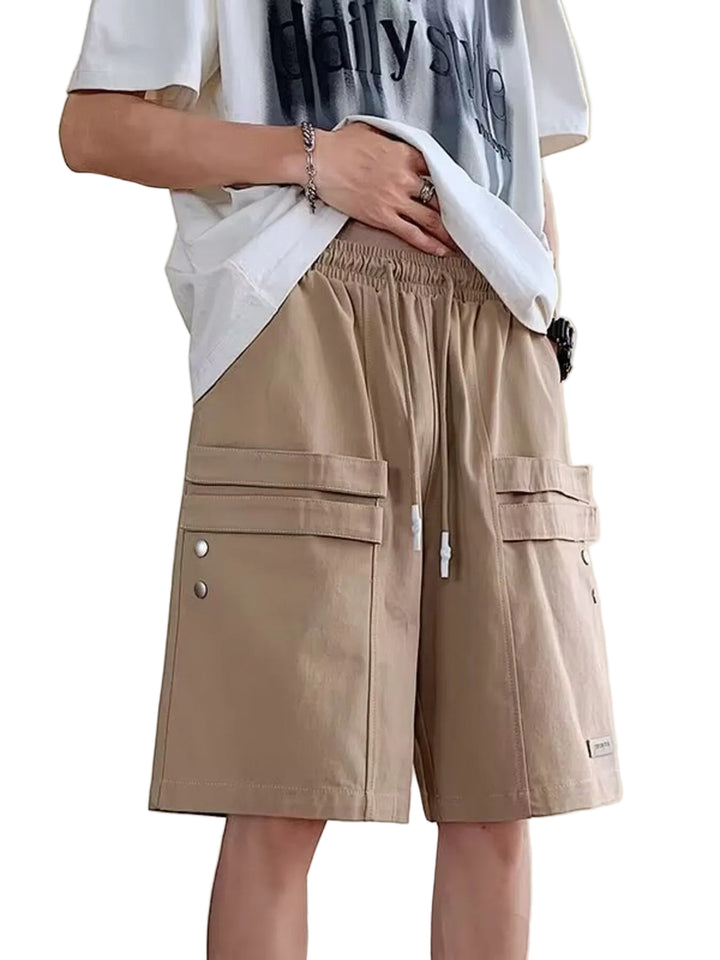 Men's Plus Size Casual Cargo Shorts with Pockets - cas7m