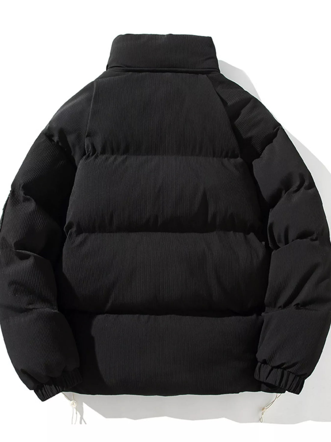 Men's Plus Size Zip Up Long Sleeve Puffer Jacket - cas7m