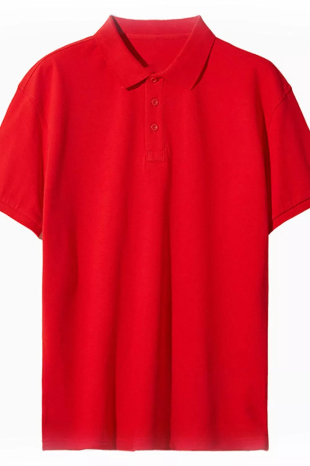 Men's Full Size Button Detail Short Sleeve Polo Plus Size - cas7m