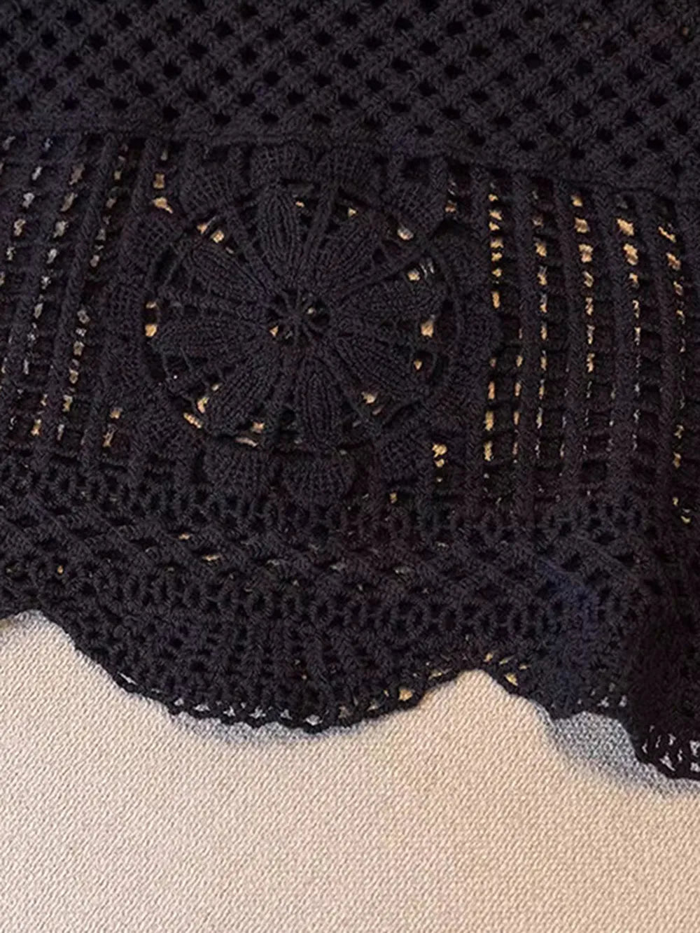 Openwork Scoop Neck Tank - cas7m