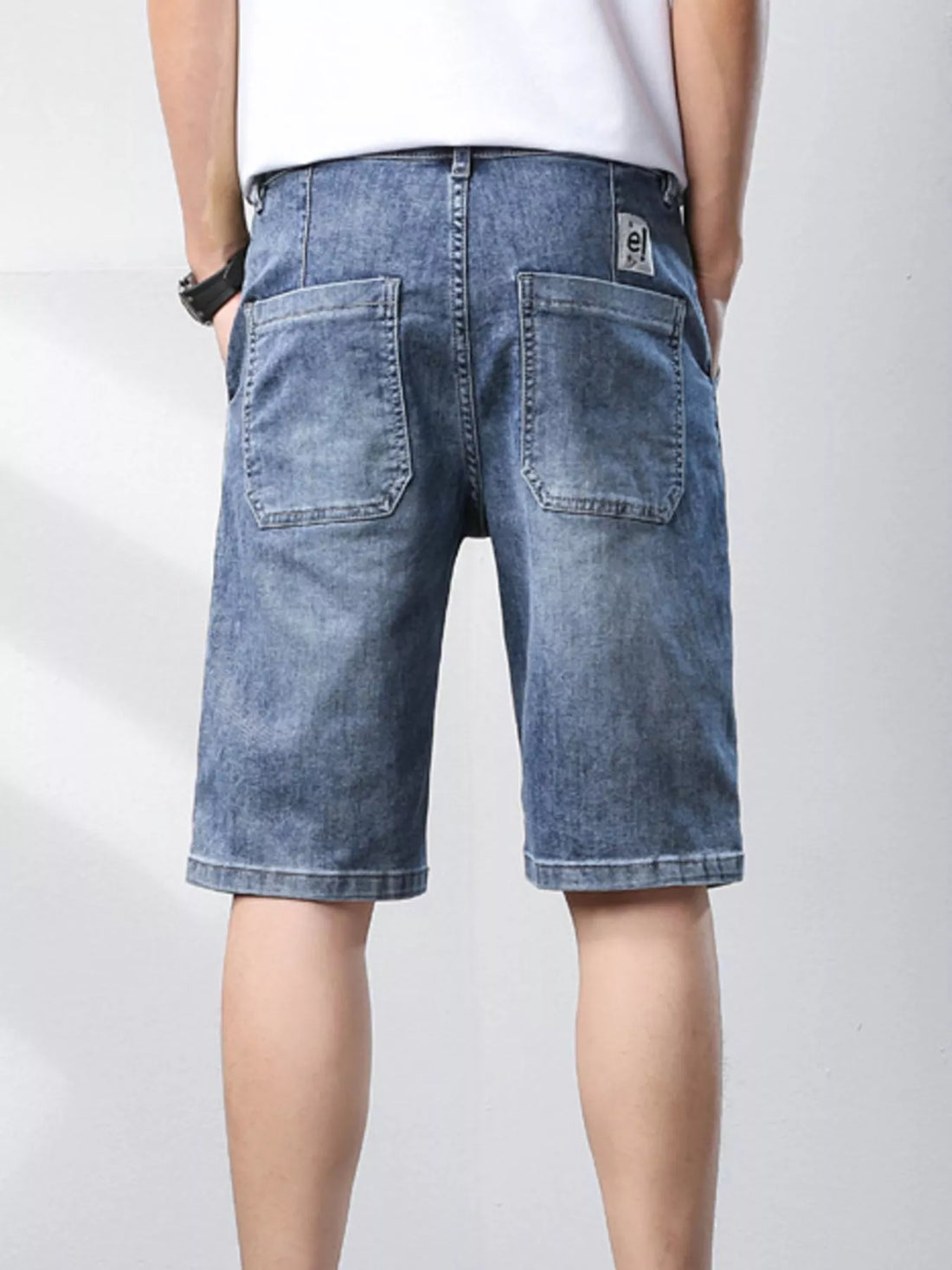 Men's Casual Drawstring Denim Shorts - cas7m