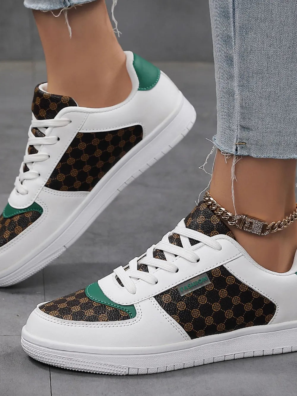 Classic Comfort Low-Heel PU Canvas Shoes - cas7m