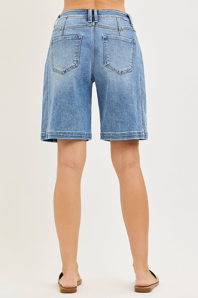 RISEN 2-Button Slouchy Jorts with Pockets - cas7m
