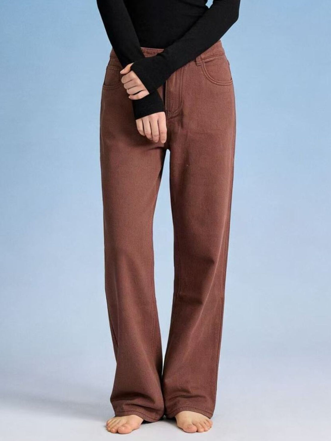 Butterfly Back Wide Leg Jeans - cas7m