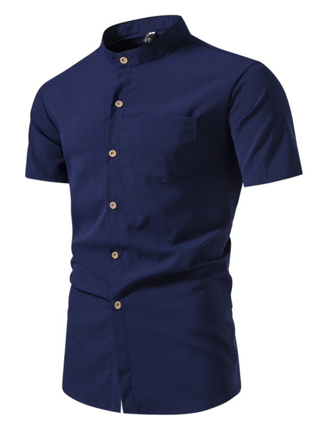 Men's Plus Size Button Up Short Sleeve Shirt - cas7m