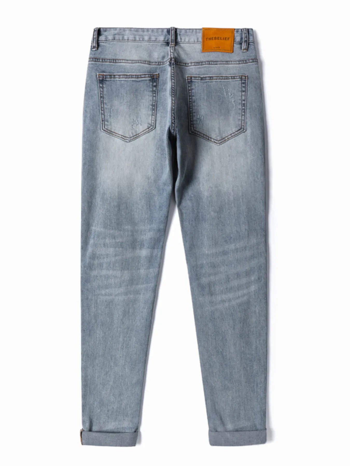 Men's Distressed Slim Fit Jeans - cas7m