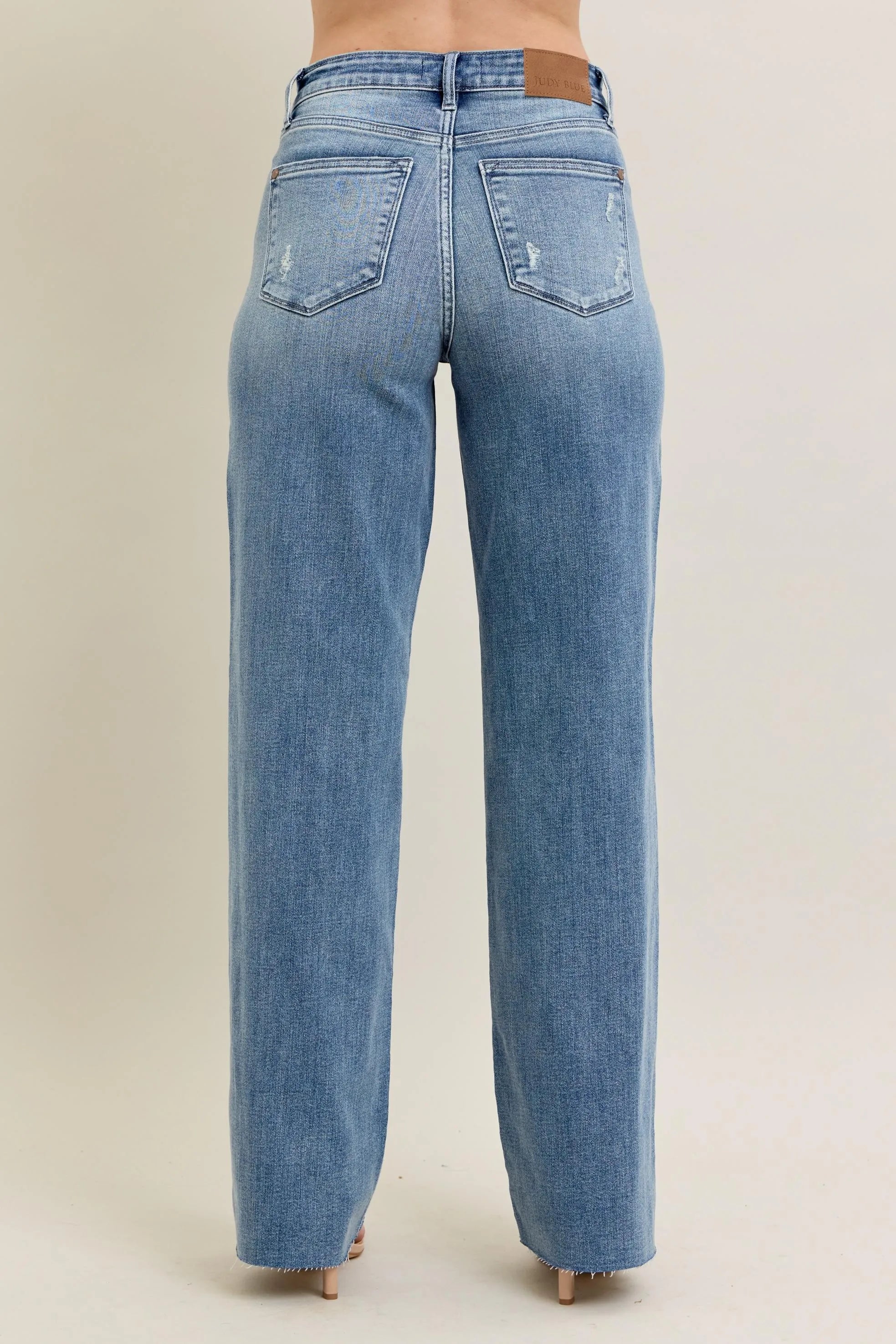 Judy Blue Full Size V - Front Baggy Jeans Plus Size - cas7m