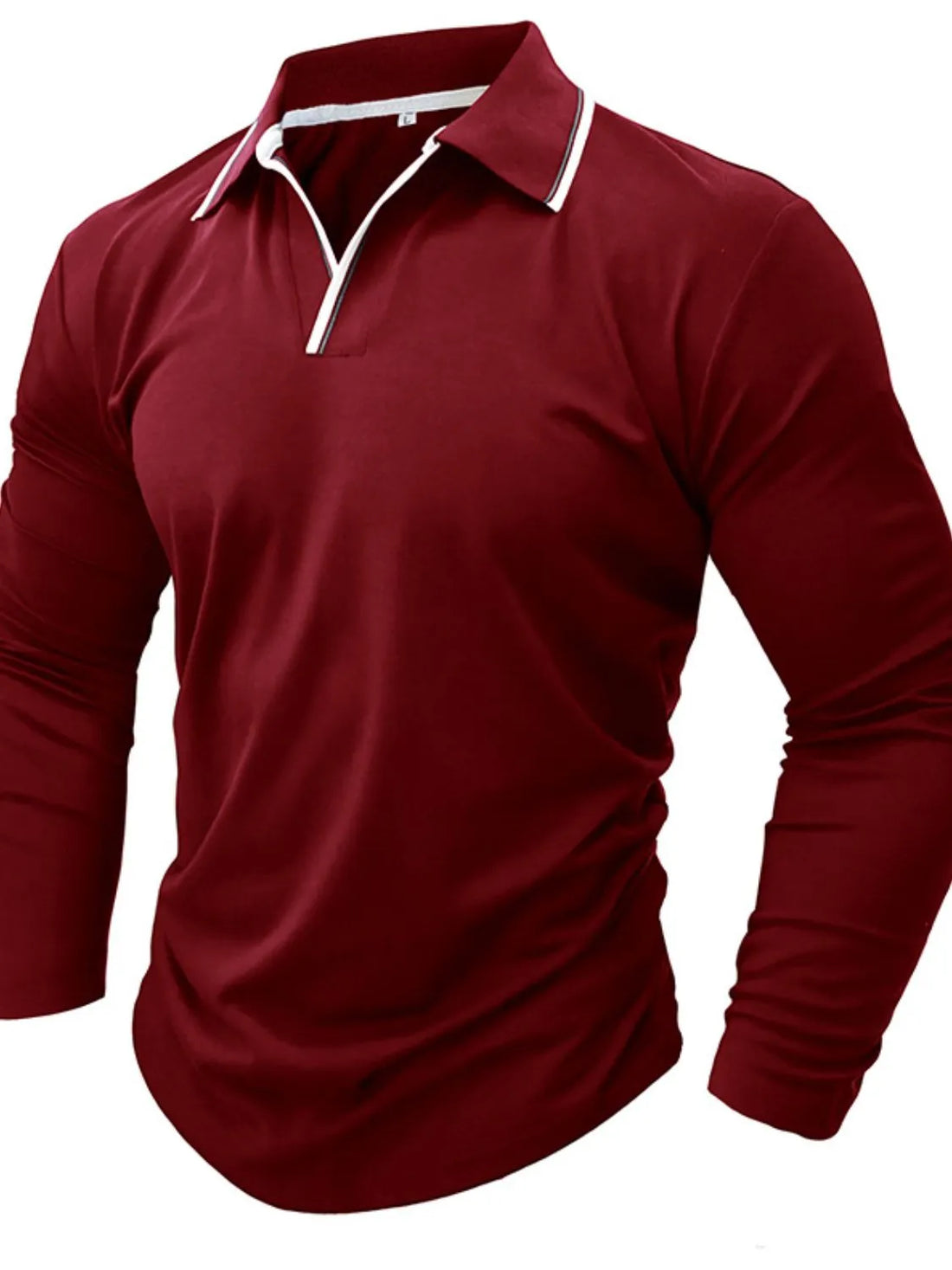 Men's Classic Long Sleeve Polo Shirt - cas7m