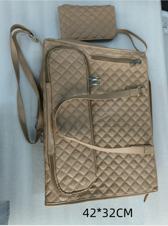 Versatile Quilted 2-in-1 Women's Laptop & Lunch Bag Set - cas7m