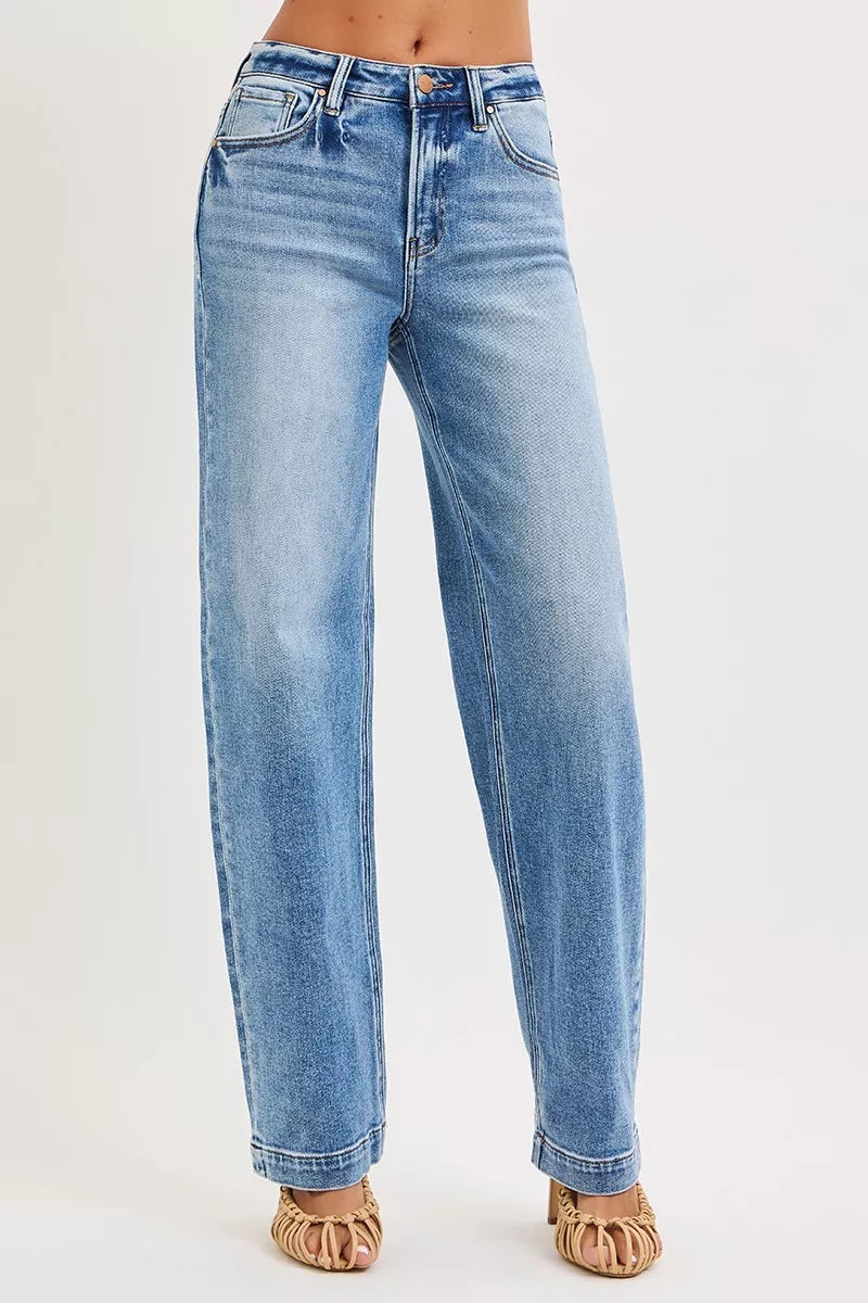 RISEN High Rise Wide Baggy Jeans - cas7m