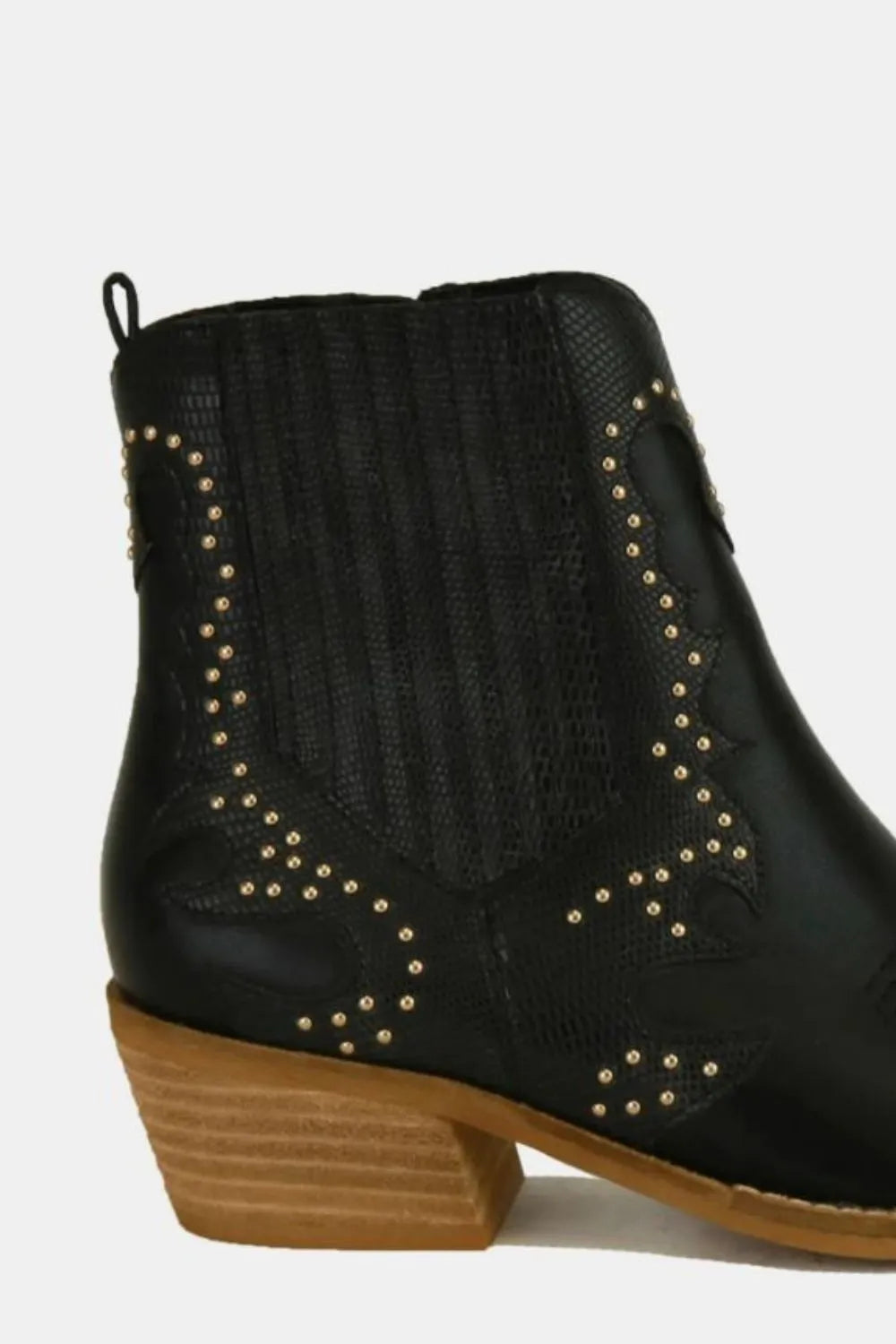 Beast Fashion Studded Detail Point Toe Boots - cas7m