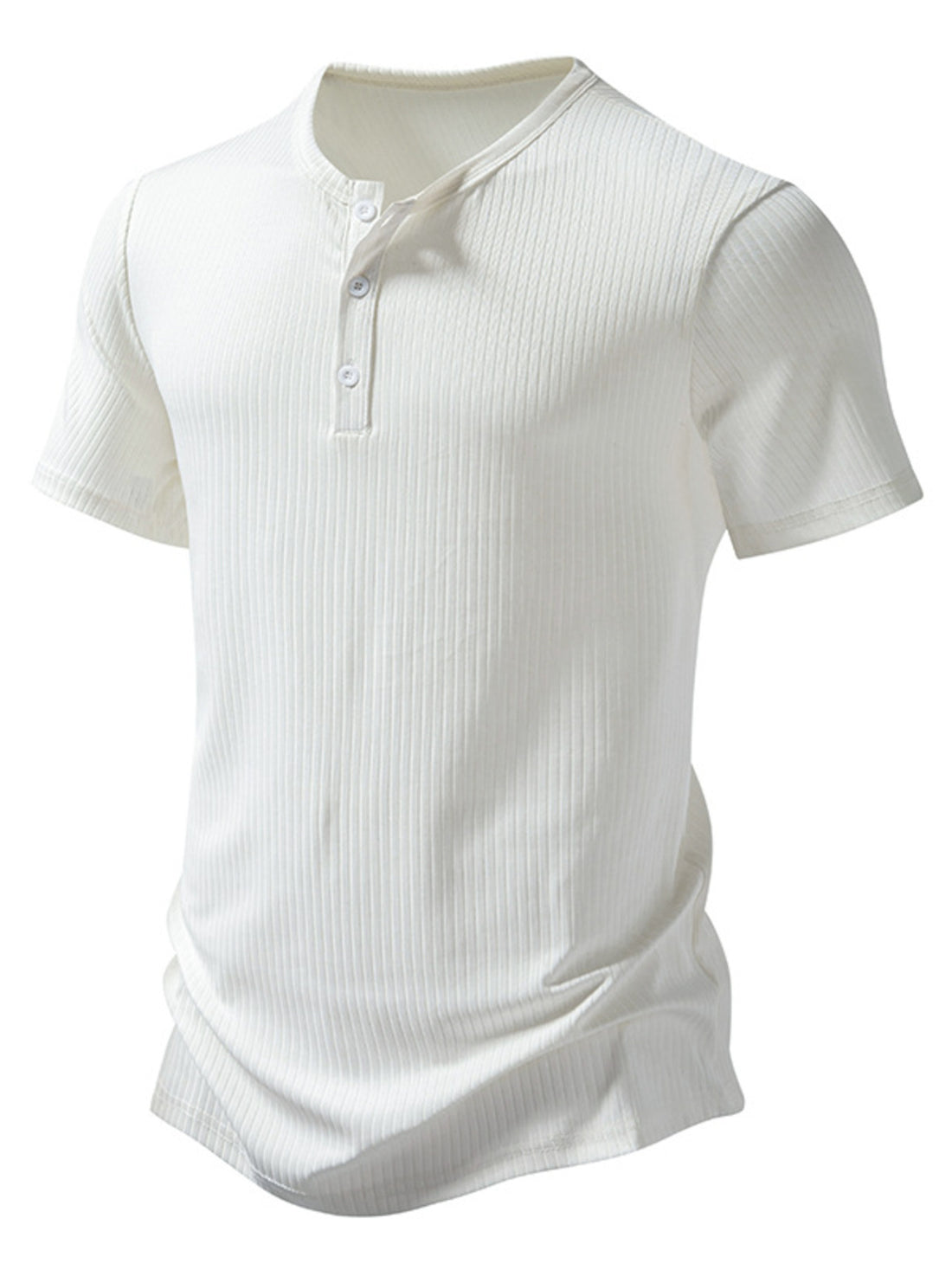 Men's Button Detail Short Sleeve T-Shirt - cas7m