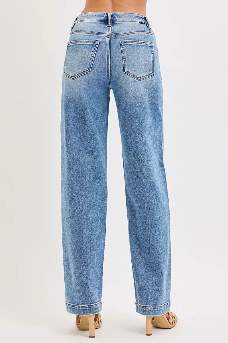 RISEN High Rise Wide Baggy Jeans - cas7m