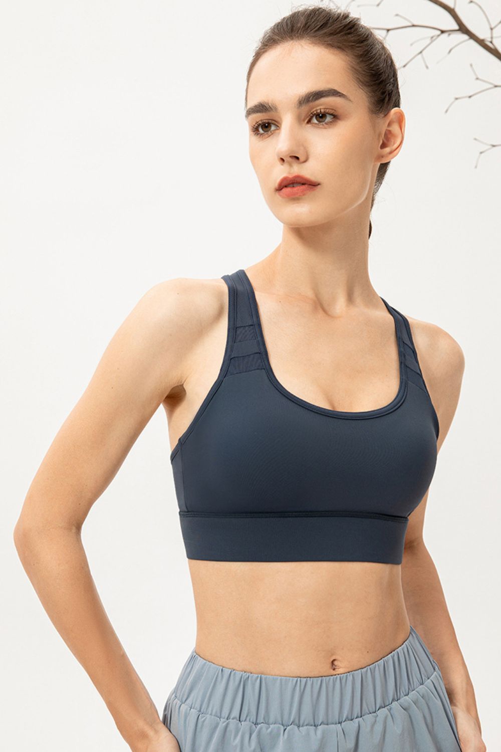 Scoop Neck Long Sports Bra - cas7m