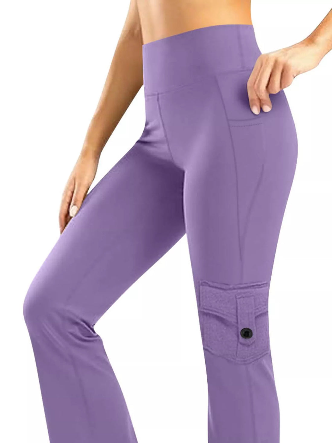 High-Waisted Yoga Pants with Pockets - cas7m