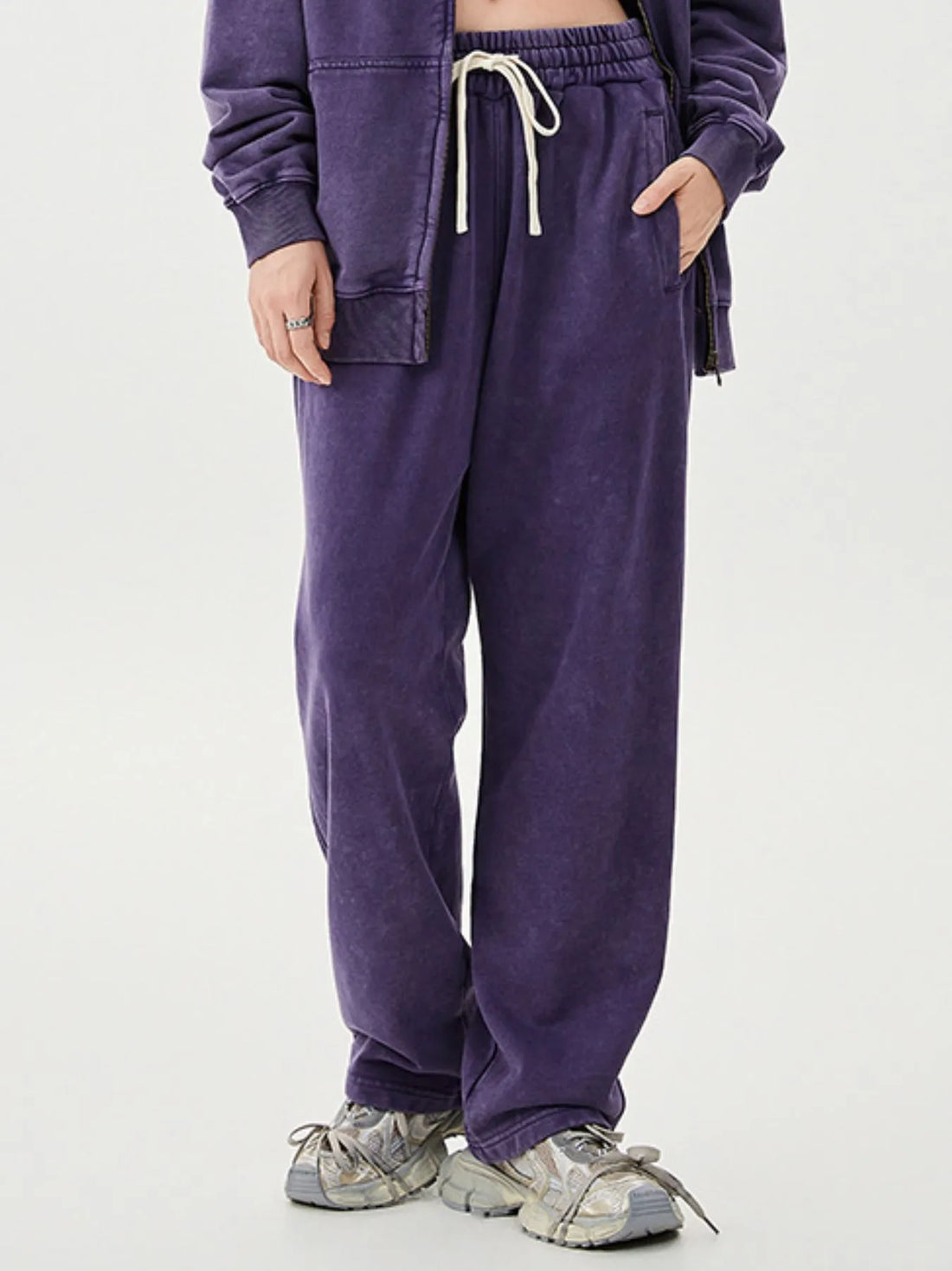 Men's Washed Relaxed Fit Sweatpants - cas7m