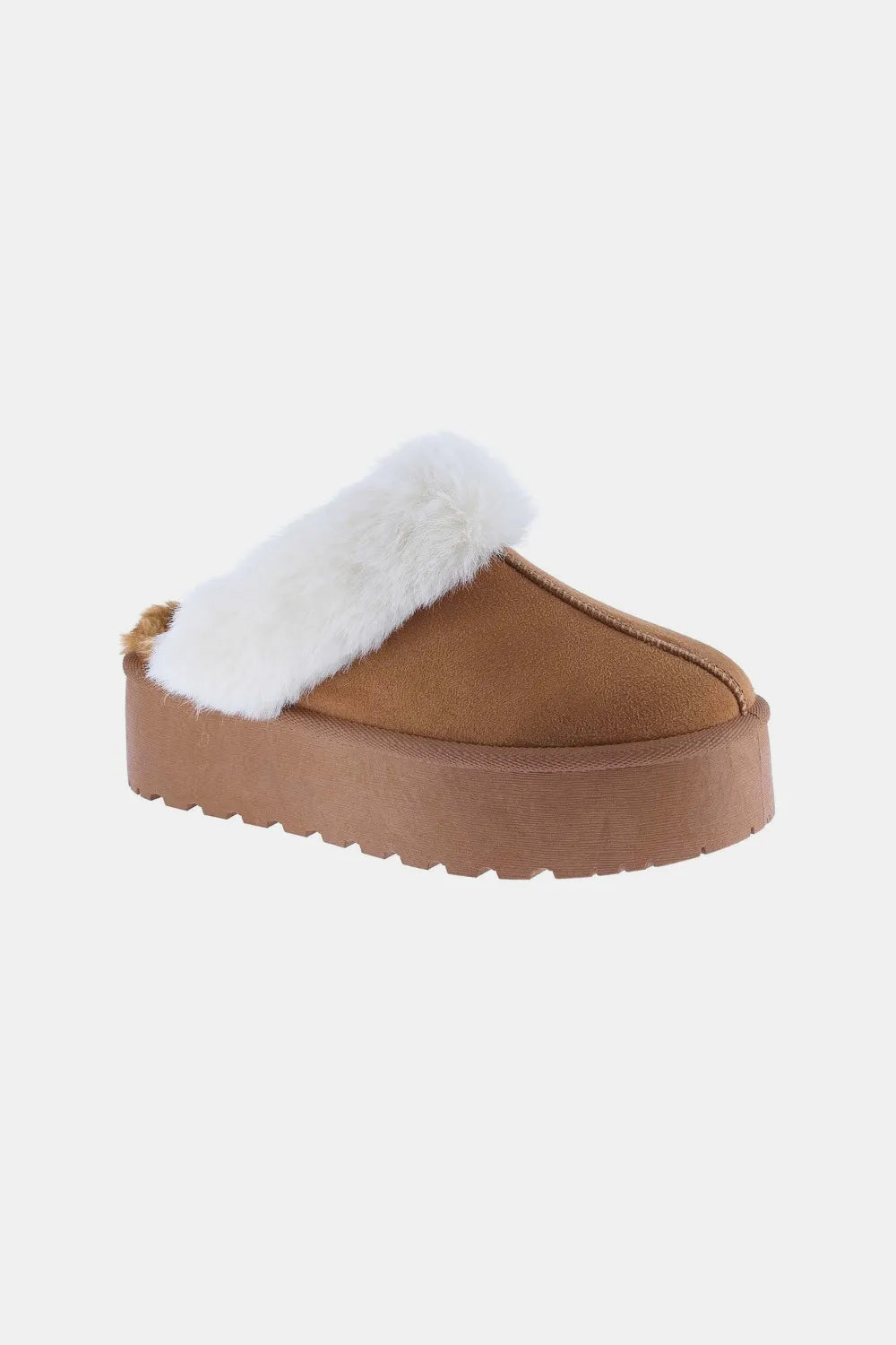 Weeboo Thick Bottom Fur Trim Snow Slippers - cas7m