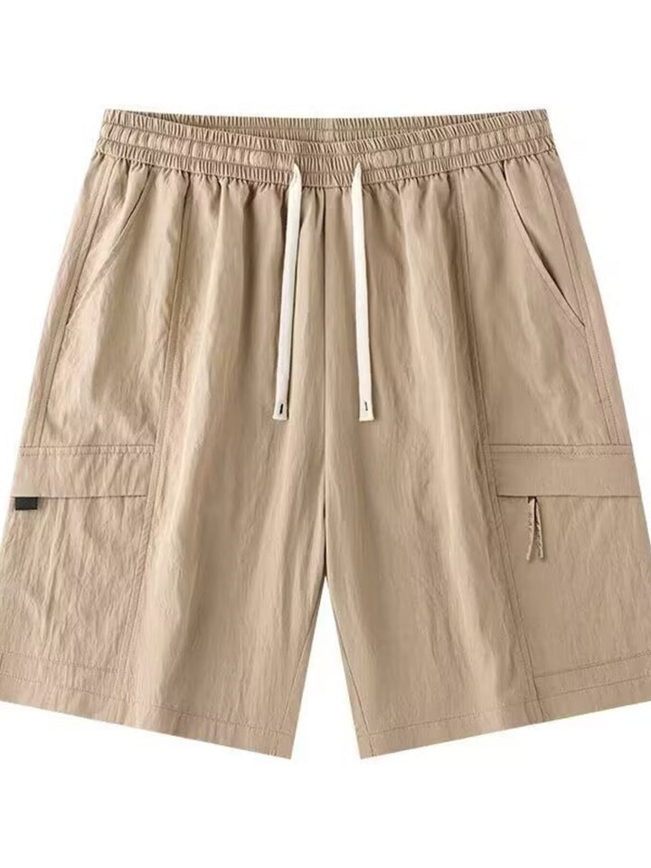 Men's Plus Size Drawstring Relaxed Fit Cargo Shorts - cas7m