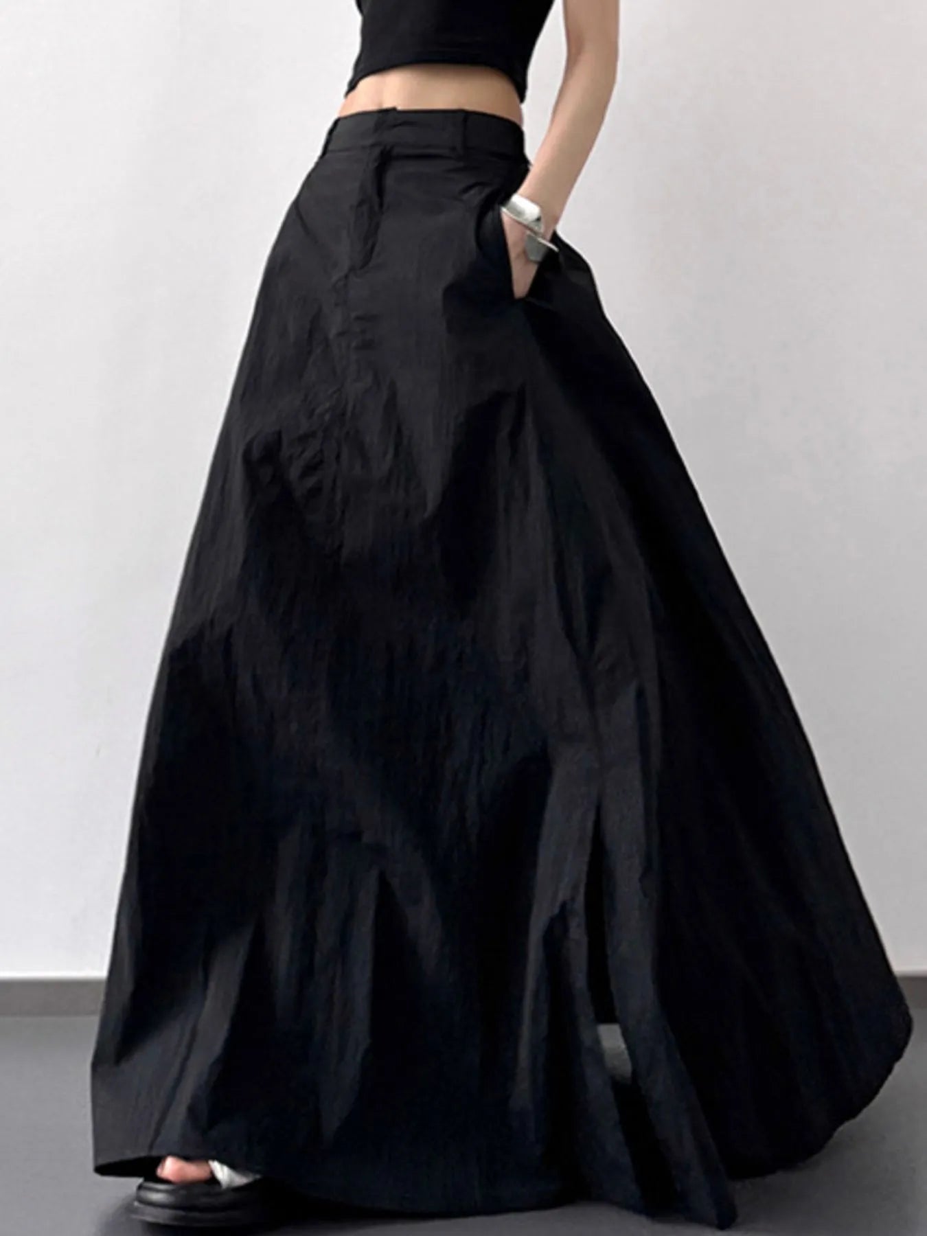 High Waist Slit Maxi Skirt - cas7m