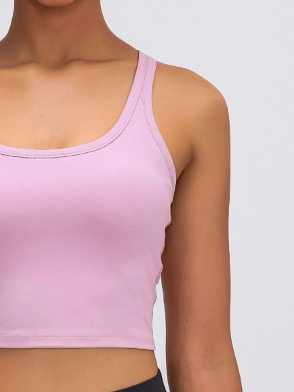 Millennia Scoop Neck Active Tank with Detachable Chest Pads - cas7m
