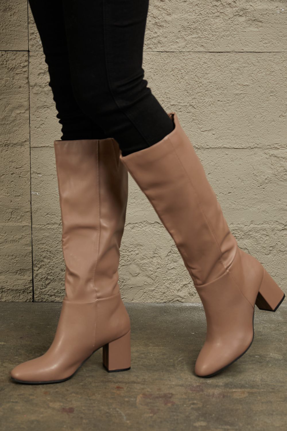 East Lion Corp Block Heel Knee High Boots - cas7m