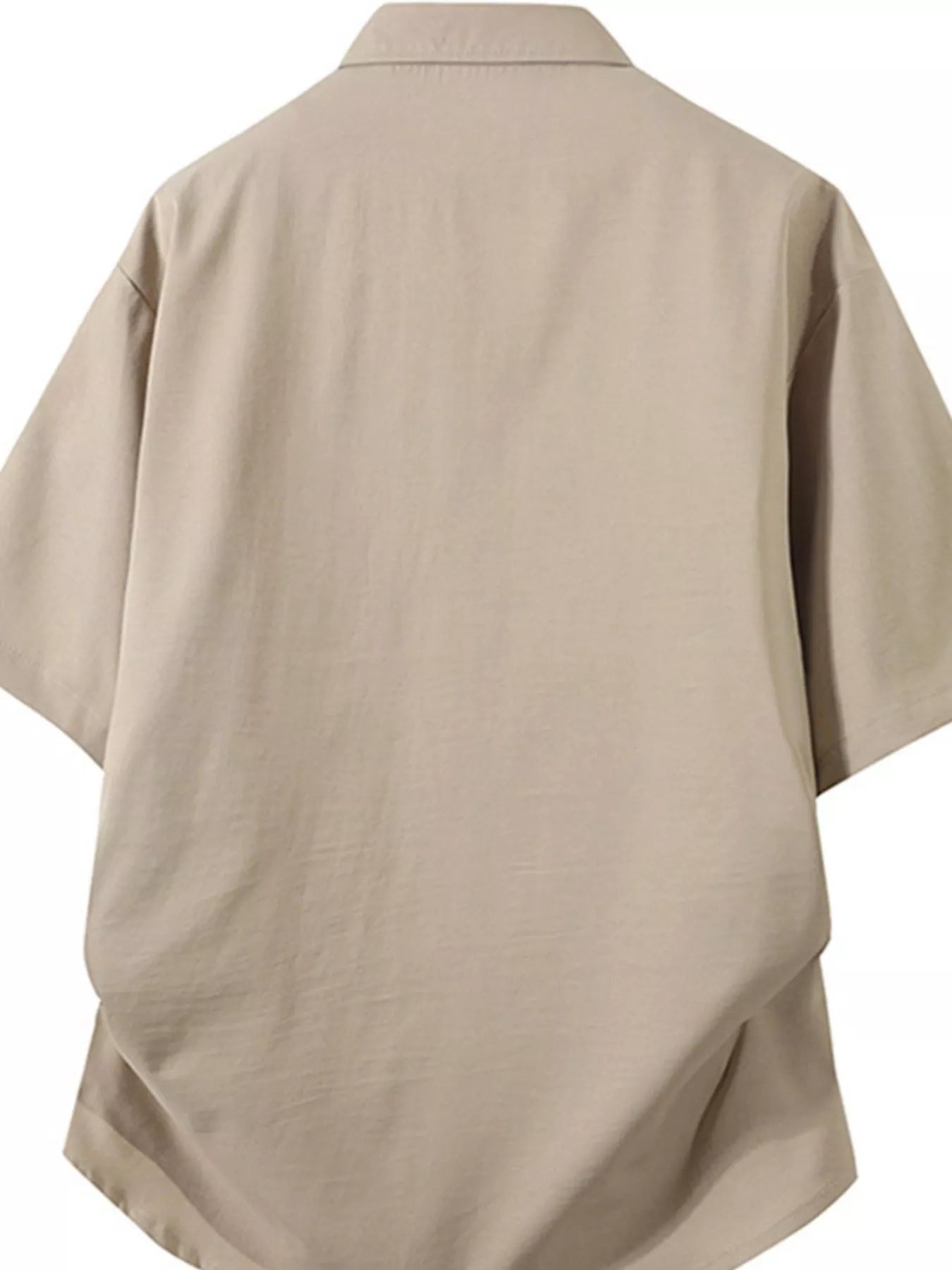 Men's Plus Size Casual Short Sleeve Button-Down Shirt - cas7m