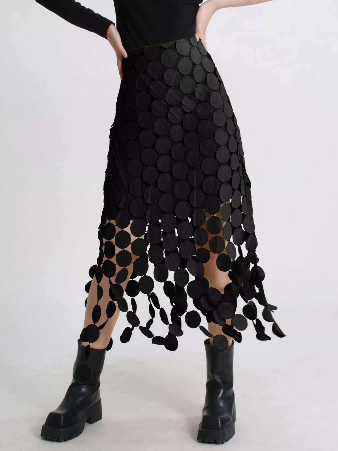 Fringe Midi Skirt - cas7m