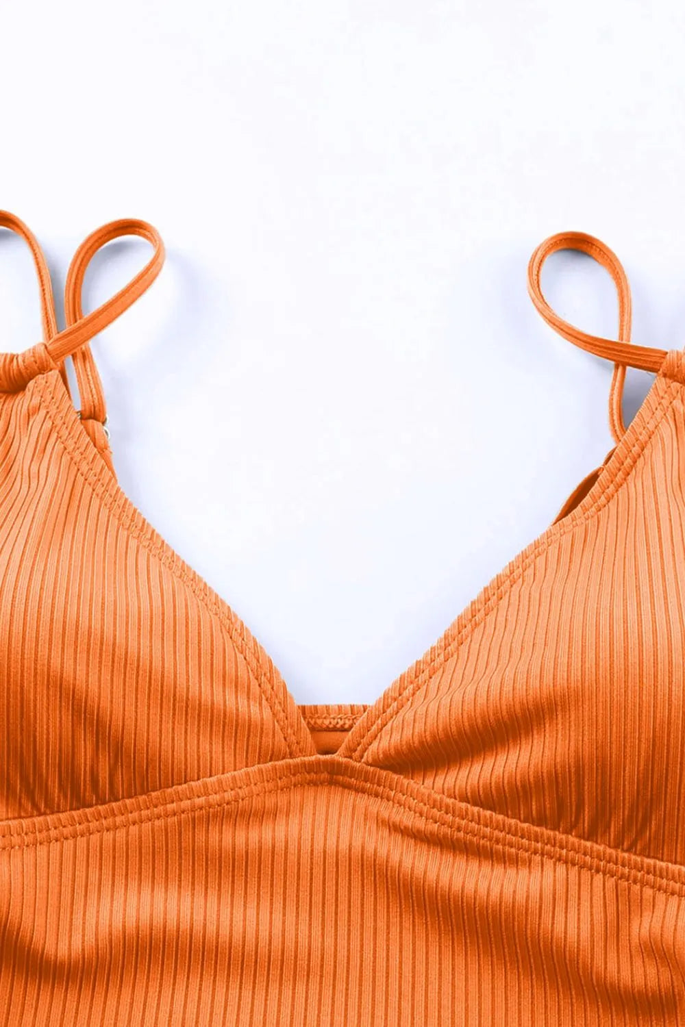 Drawstring Plunge One-Piece Swimwear - cas7m