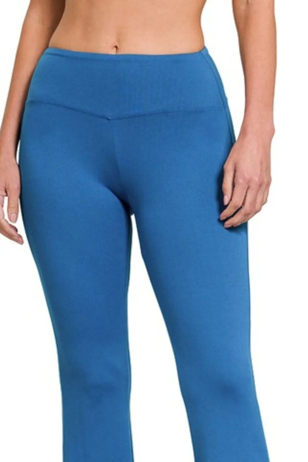 Zenana Buttery Soft Flare Leg High Waist Yoga Pants - cas7m