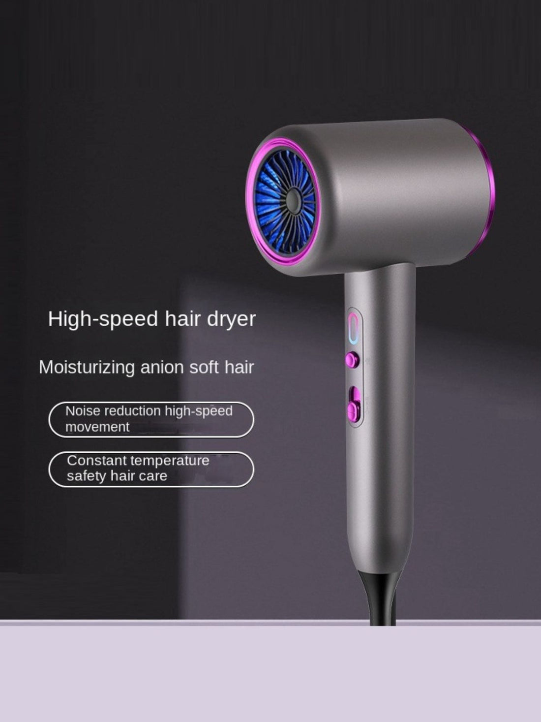 High-Speed Hair Dryer with Temperature Control - cas7m