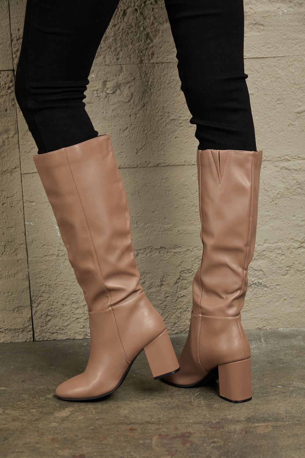 East Lion Corp Block Heel Knee High Boots - cas7m