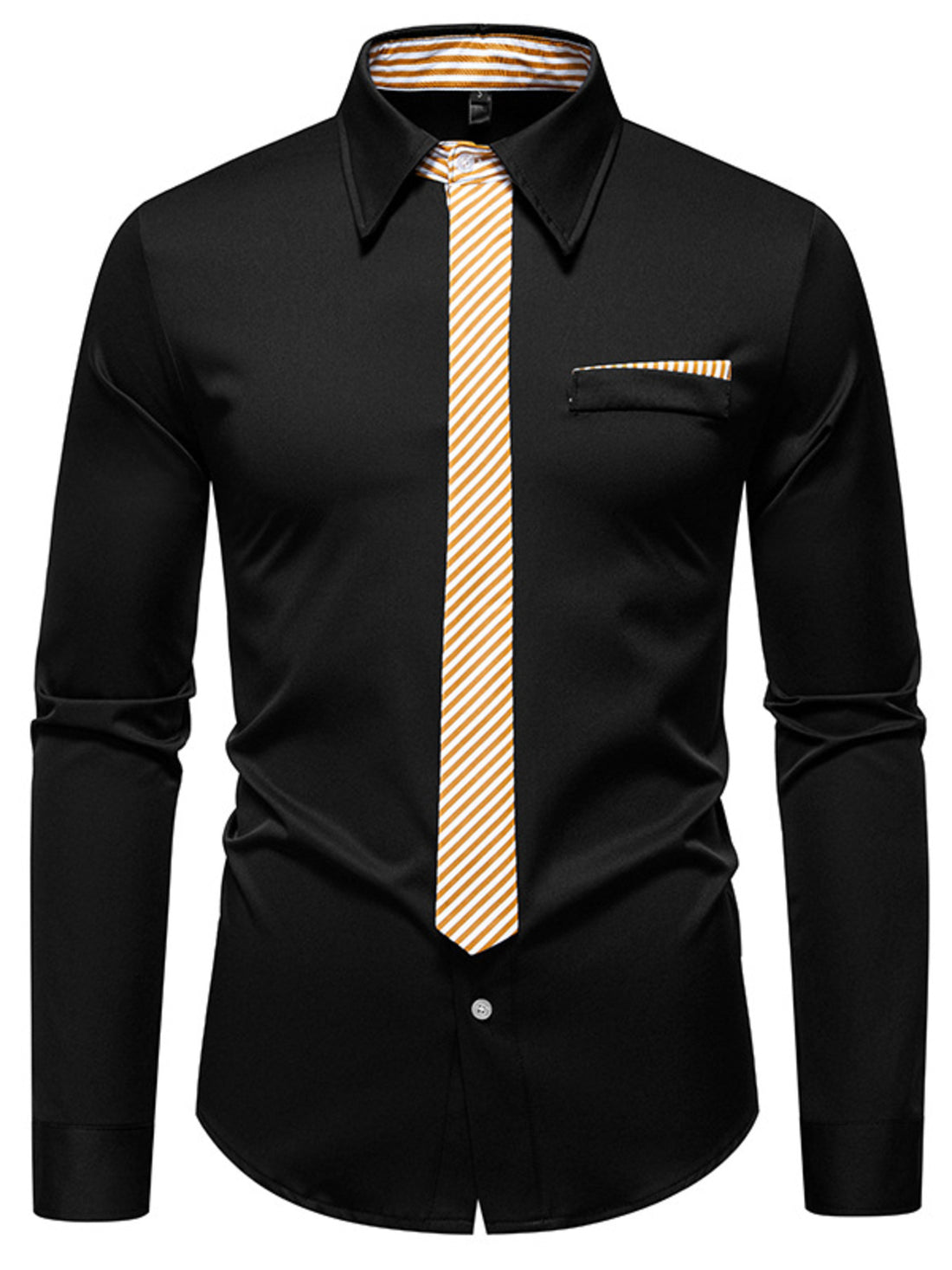 Men's Button Up Long Sleeve Shirt - cas7m