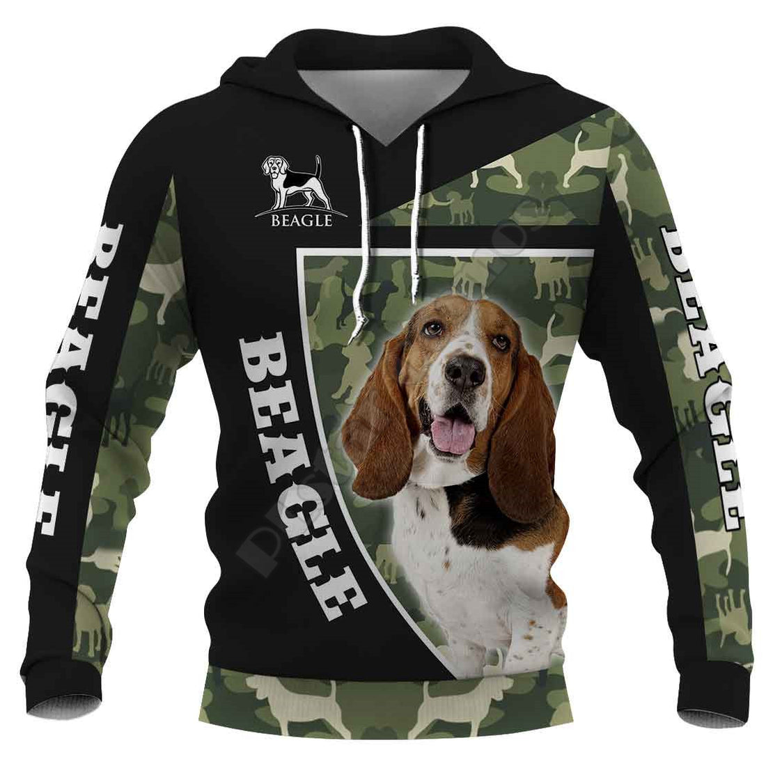 Camouflage Dog 3D Digital Printed Sweatshirt Hoodie - cas7m