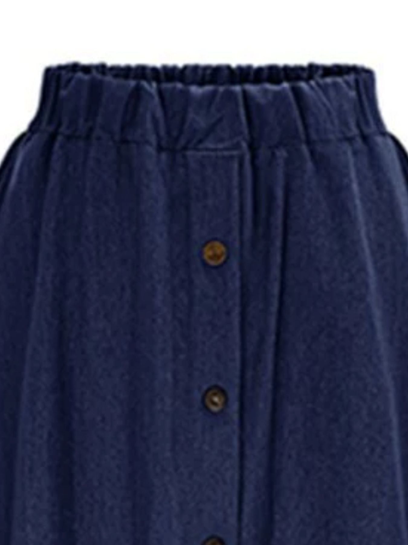 Full Size Button-Front Denim A-Line Skirt Plus Size - cas7m