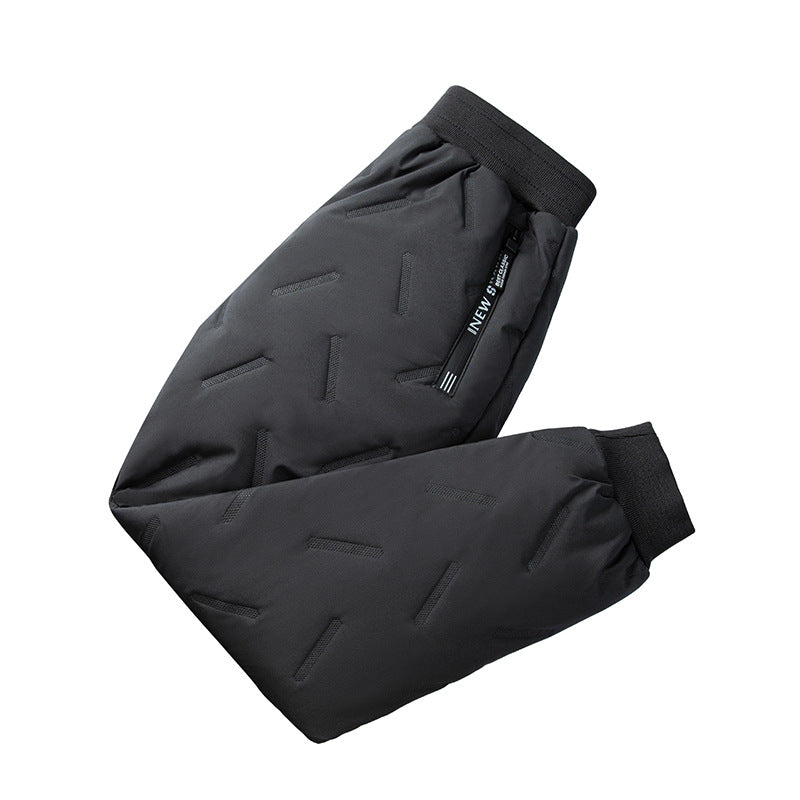 Boys 'fleece And Thickened Cold Proof Warm Bunched Feet Pants - cas7m