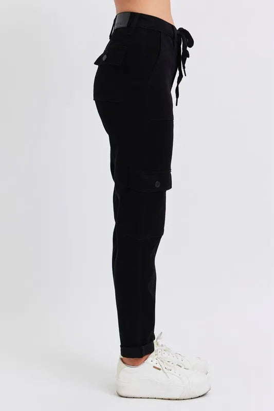Judy Blue Full Size High Waist Cargo Cuffed Jogger Plus Size - cas7m