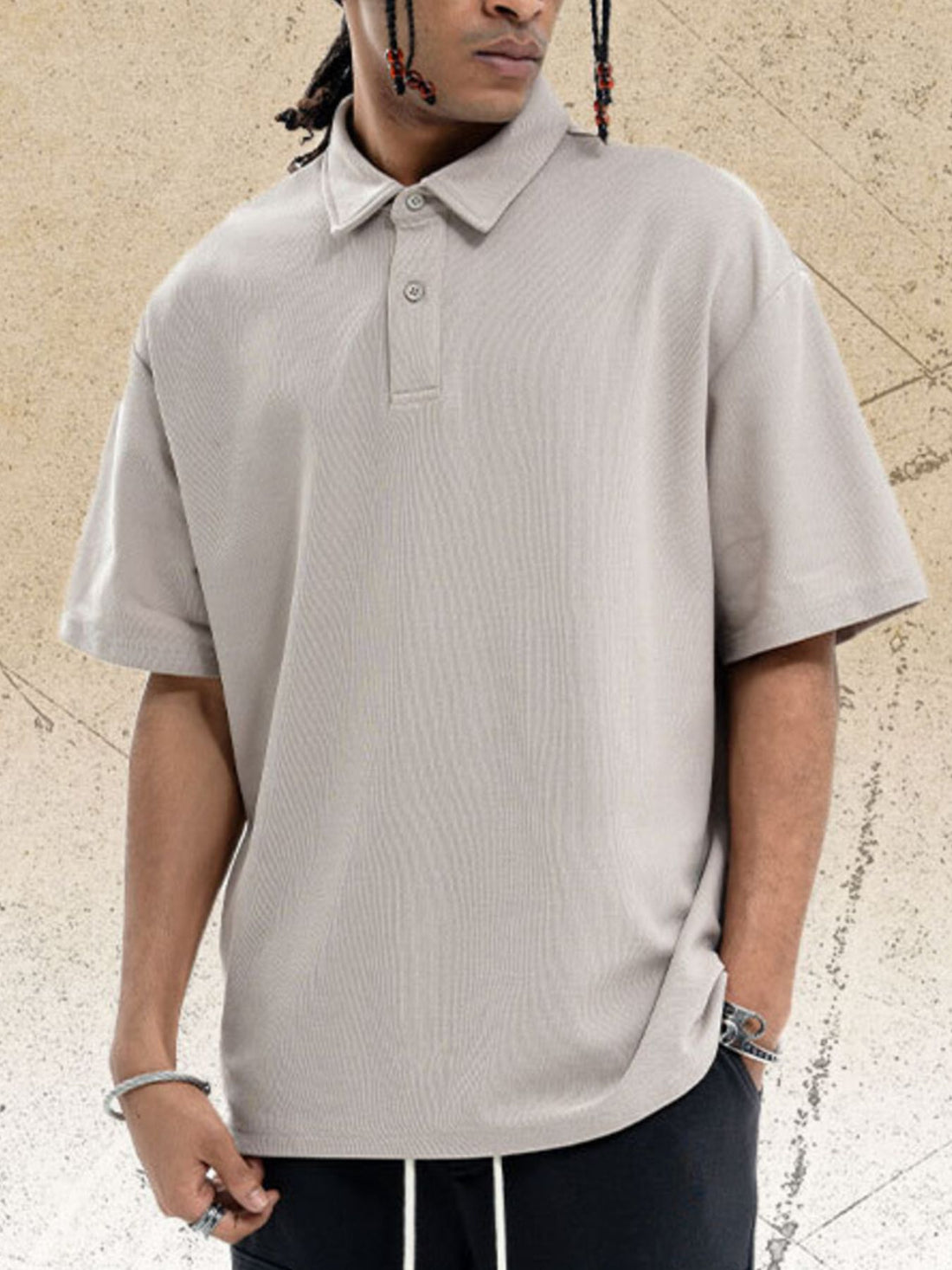 Men's Relaxed Fit Solid Color Polo - cas7m